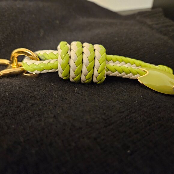 Loewe Snake Knot Charm In Classic Leather Skin Bag Charm- Green Bean/Sea Salt - Picture 6 of 10